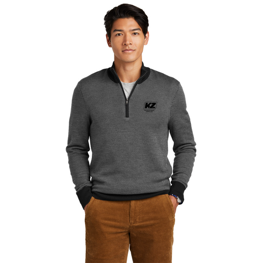 Brooks Brothers ® Washable Merino Birdseye 1/4-Zip Sweater - BB18412