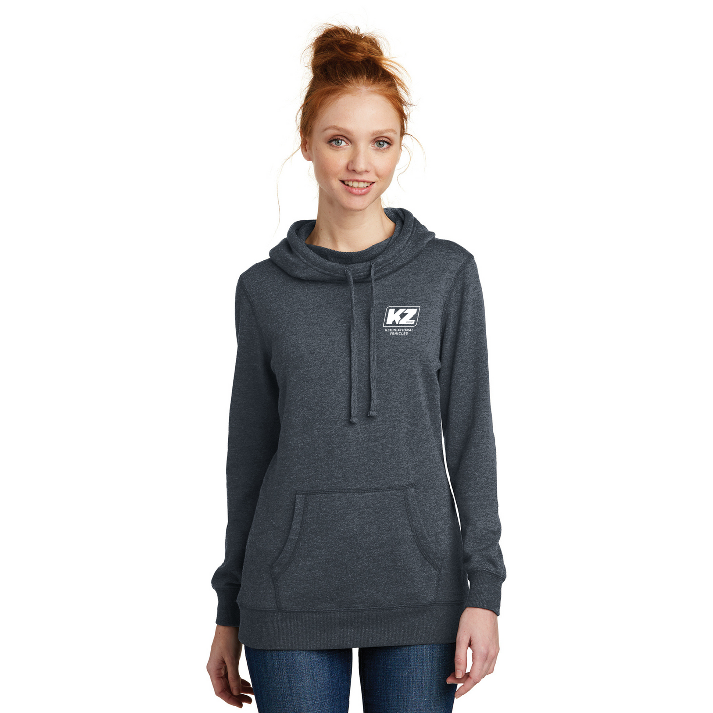 District® Women's Lightweight Fleece Hoodie - DM493