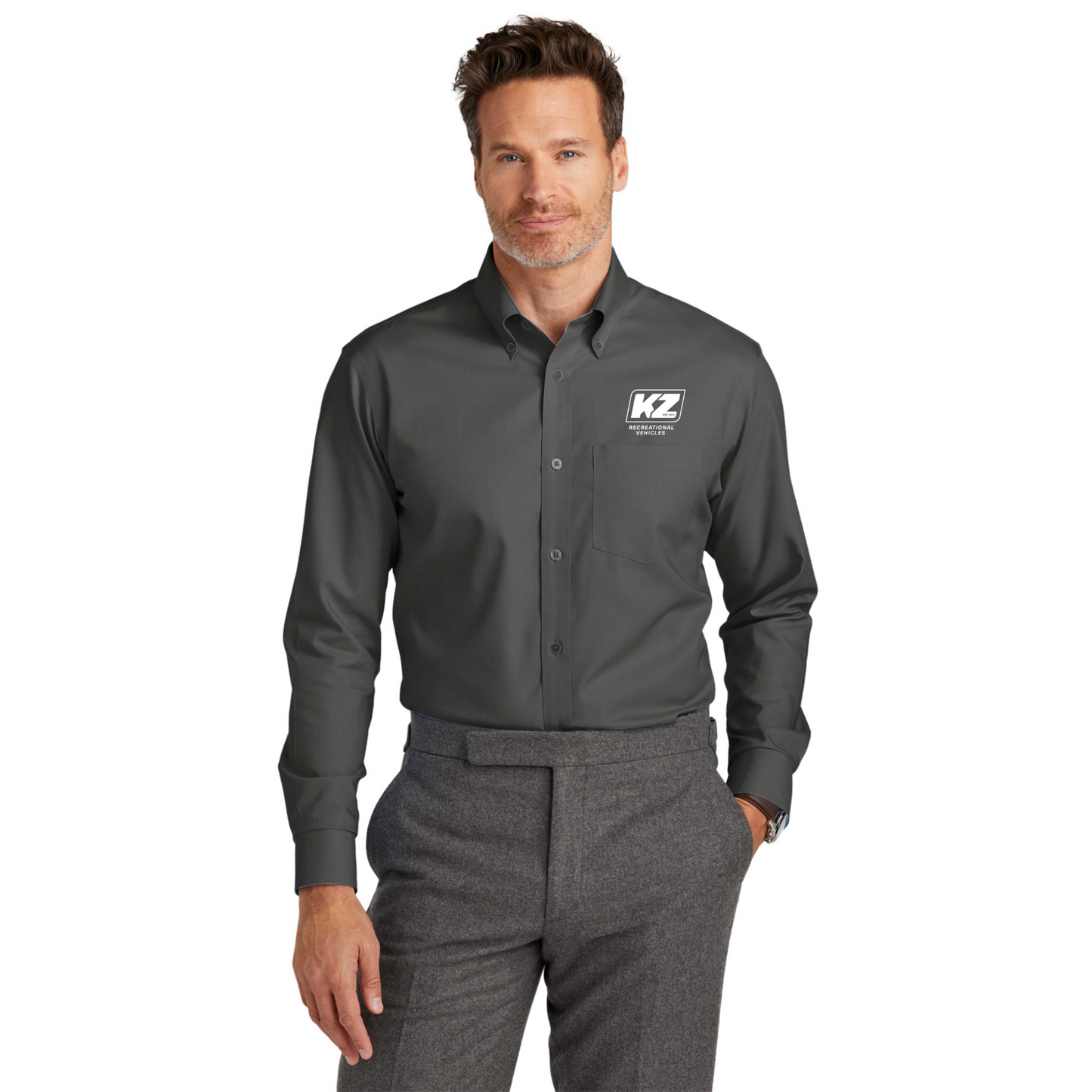 Brooks Brothers® Tall Wrinkle-Free Stretch Nailhead Shirt - TBB18002