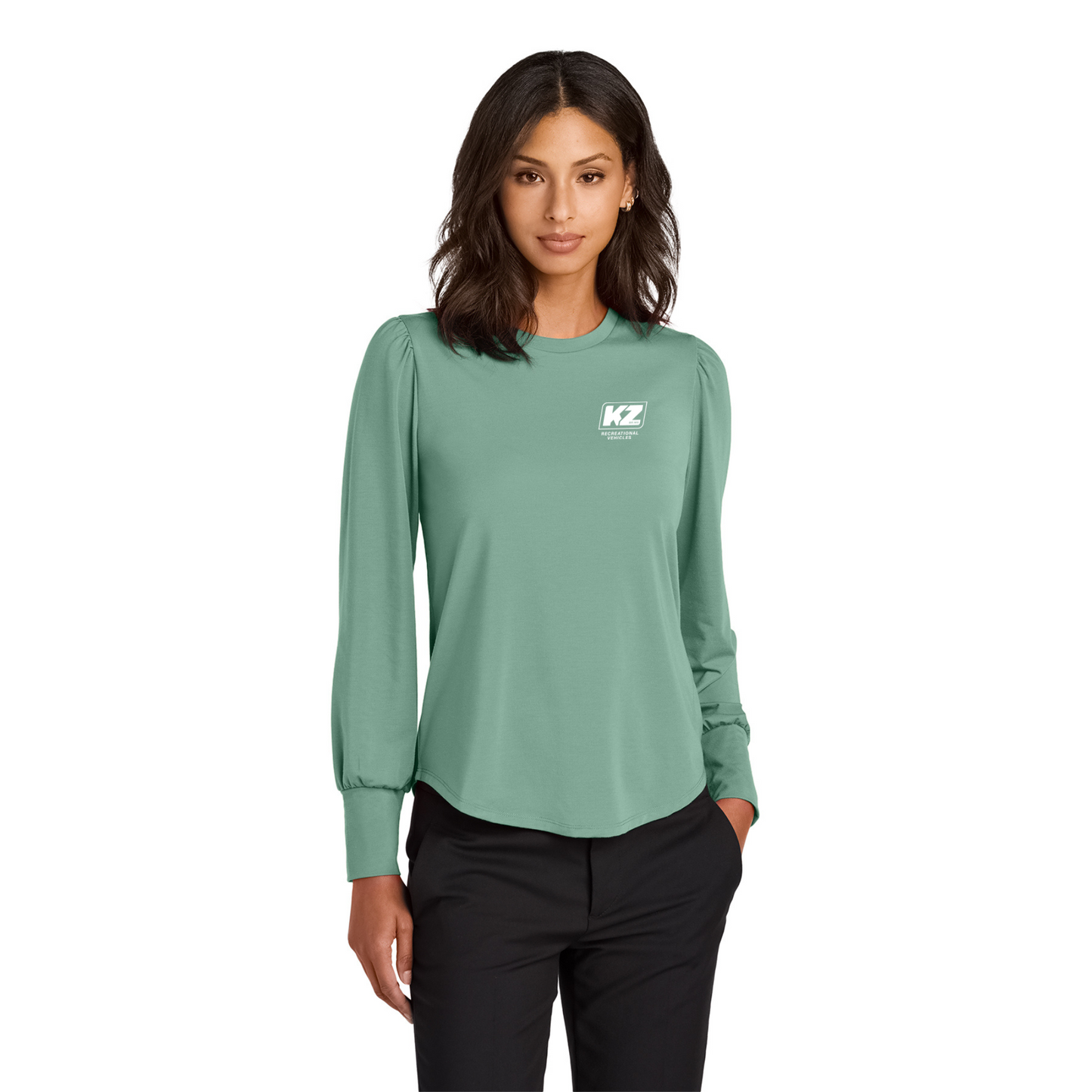 Mercer+Mettle® Women’s Stretch Jersey Long Sleeve Blouson Top - MM1019