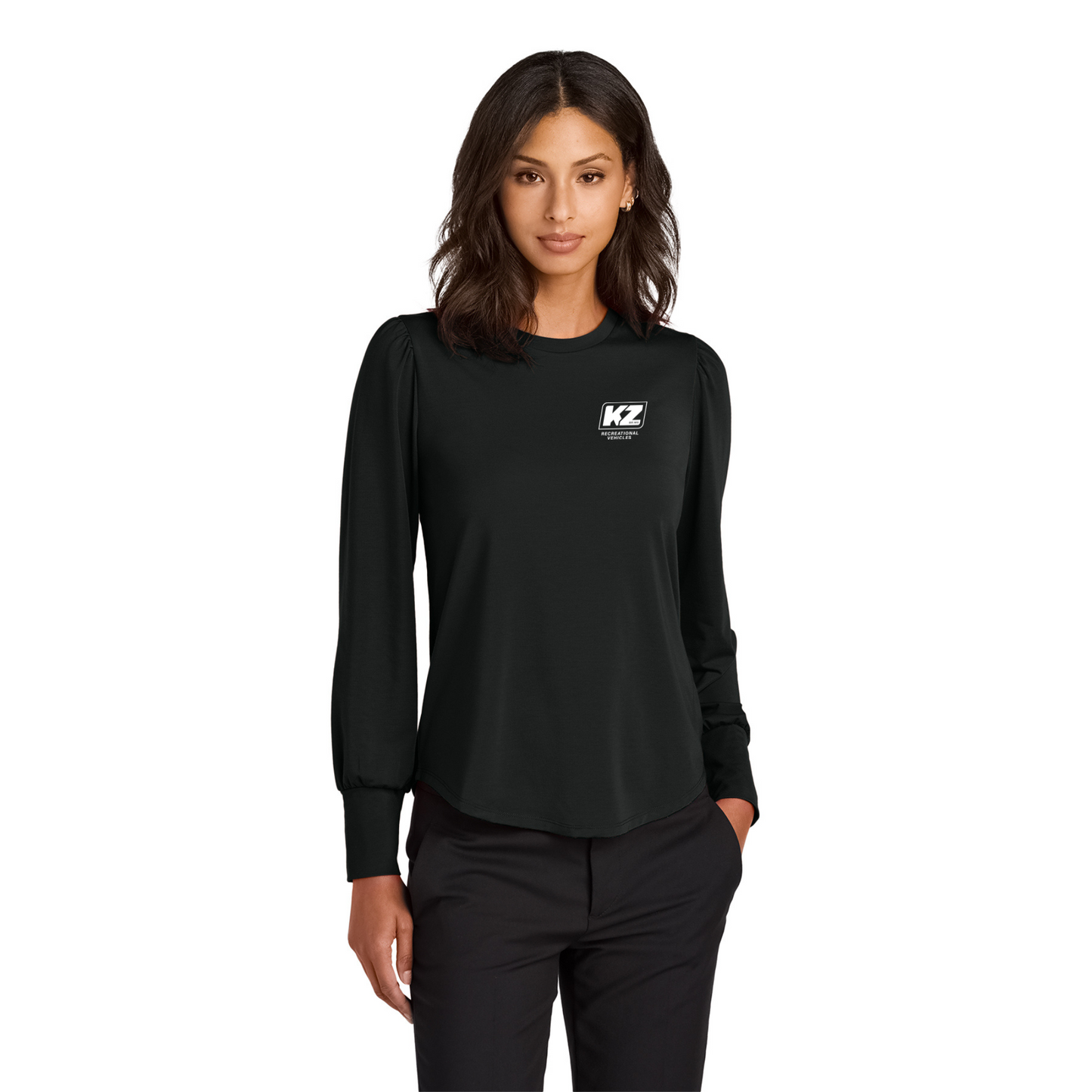 Mercer+Mettle® Women’s Stretch Jersey Long Sleeve Blouson Top - MM1019