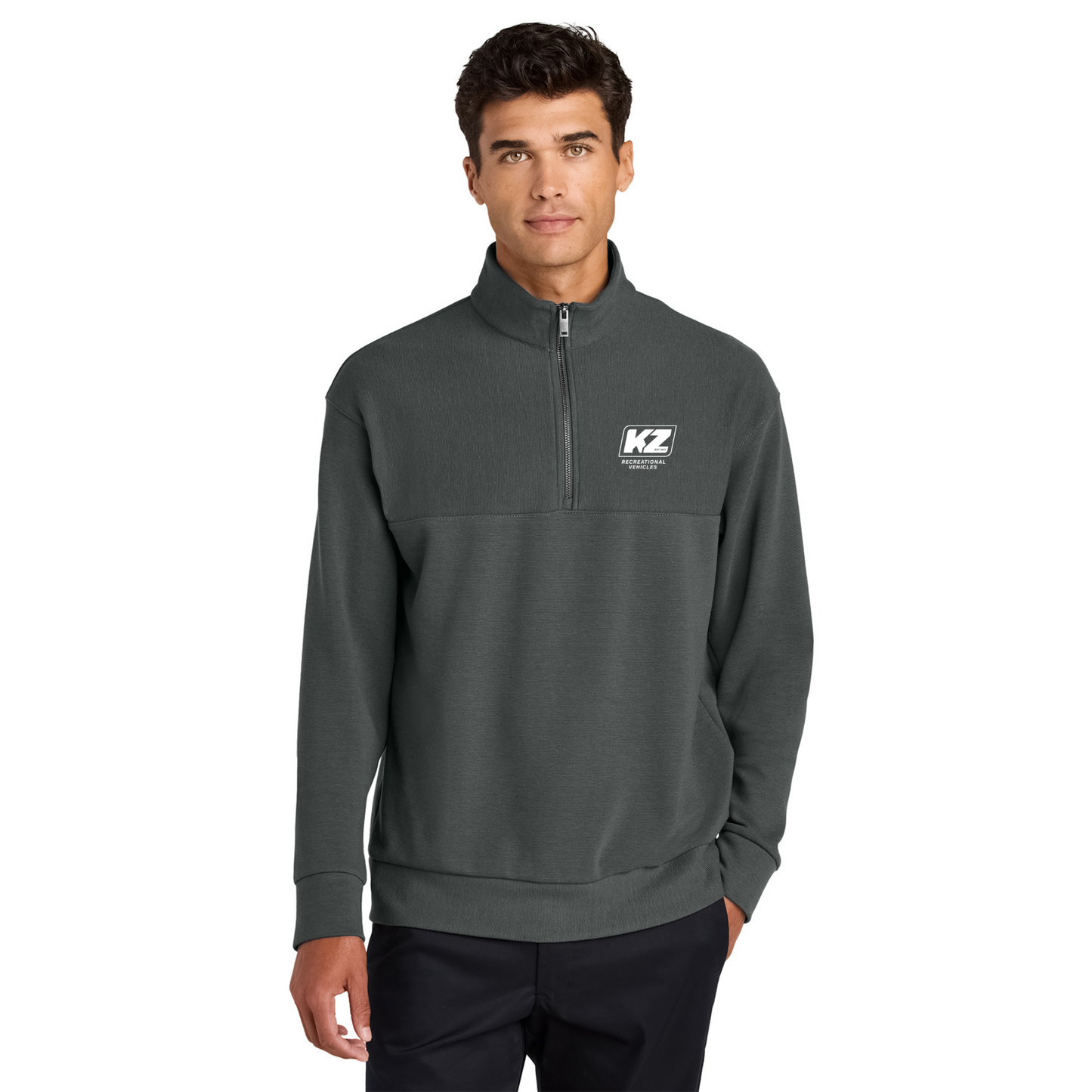 Mercer+Mettle® Linear Texture 1/4-Zip - MM3040