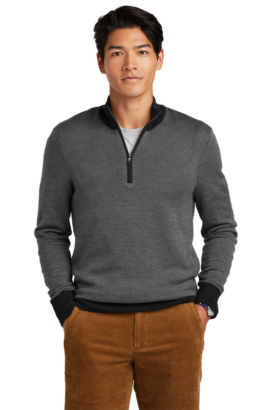 Brooks Brothers ® Washable Merino Birdseye 1/4-Zip Sweater - BB18412