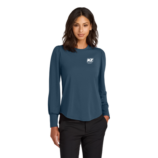 Mercer+Mettle® Women’s Stretch Jersey Long Sleeve Blouson Top - MM1019
