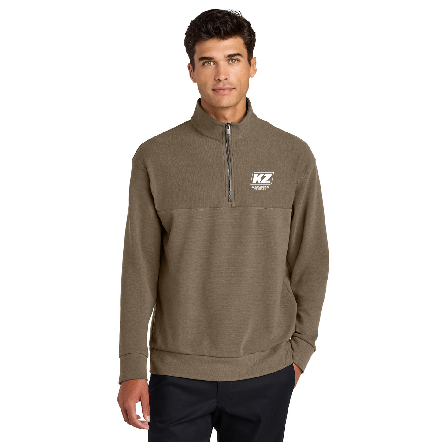 Mercer+Mettle® Linear Texture 1/4-Zip - MM3040