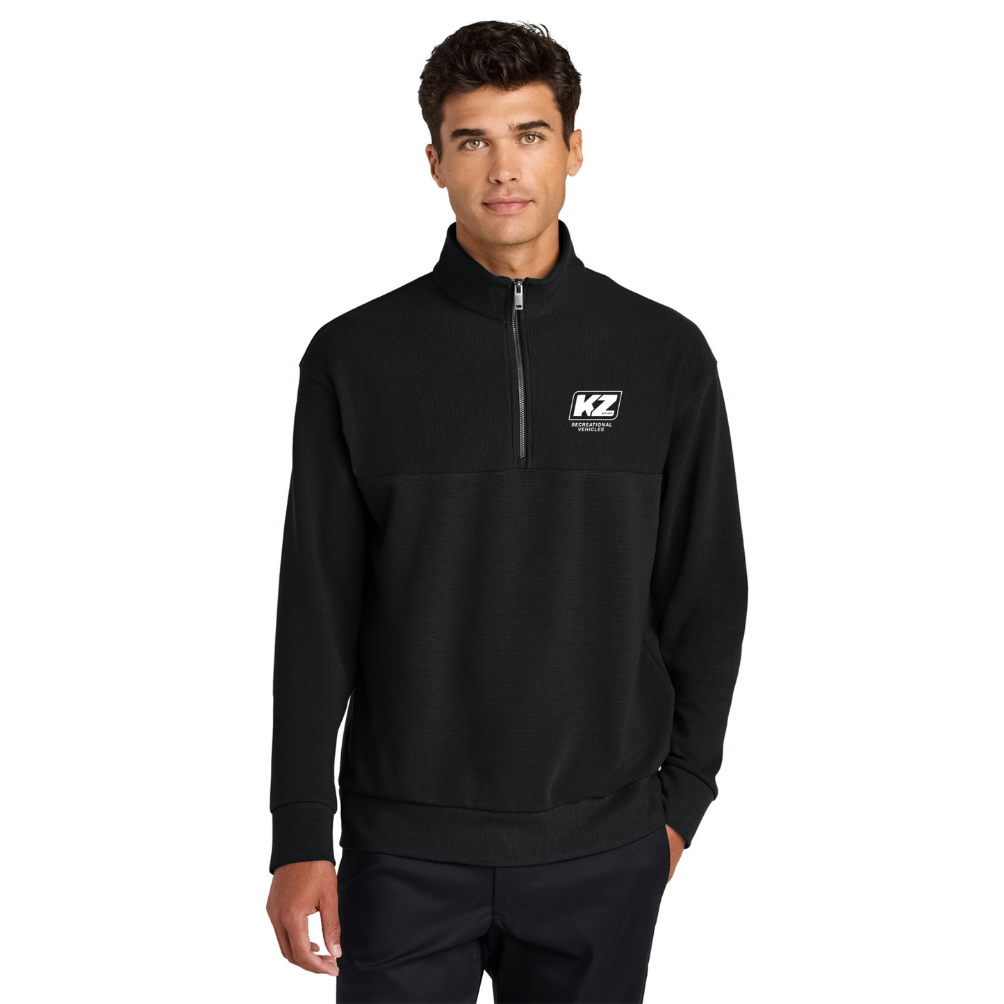 Mercer+Mettle® Linear Texture 1/4-Zip - MM3040